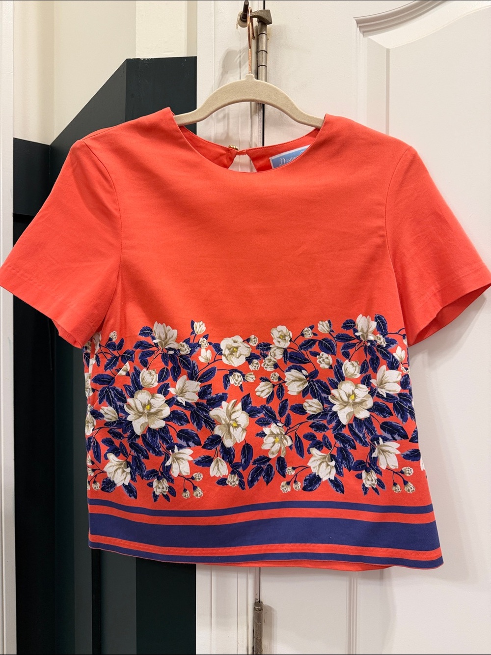 Draper James Coral Shell Top